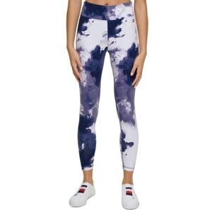 TOMMY HILFIGER Full Length High Rise Leggings in Deep Blue • BRAND NEW